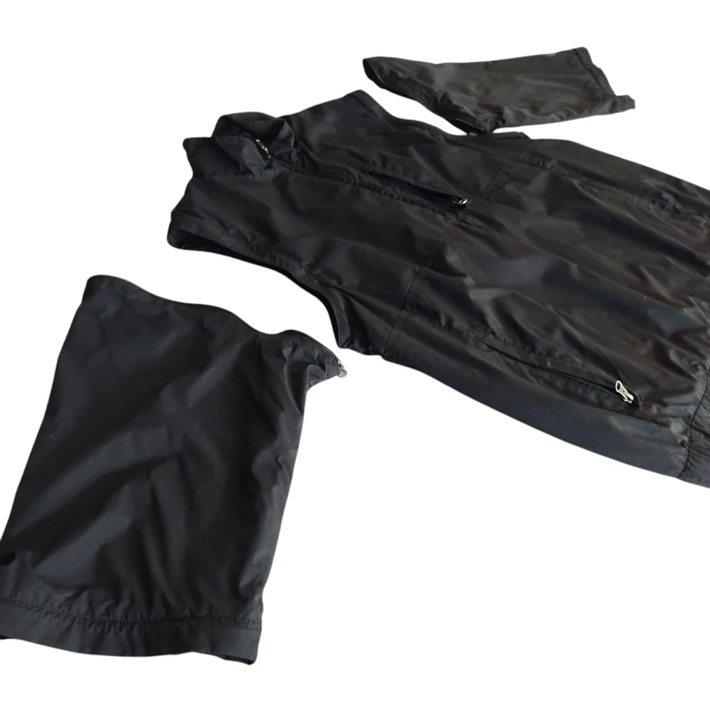 Walter Hagen Golf Jacket Men's Black Half Zip Removable Sleeve Size Large